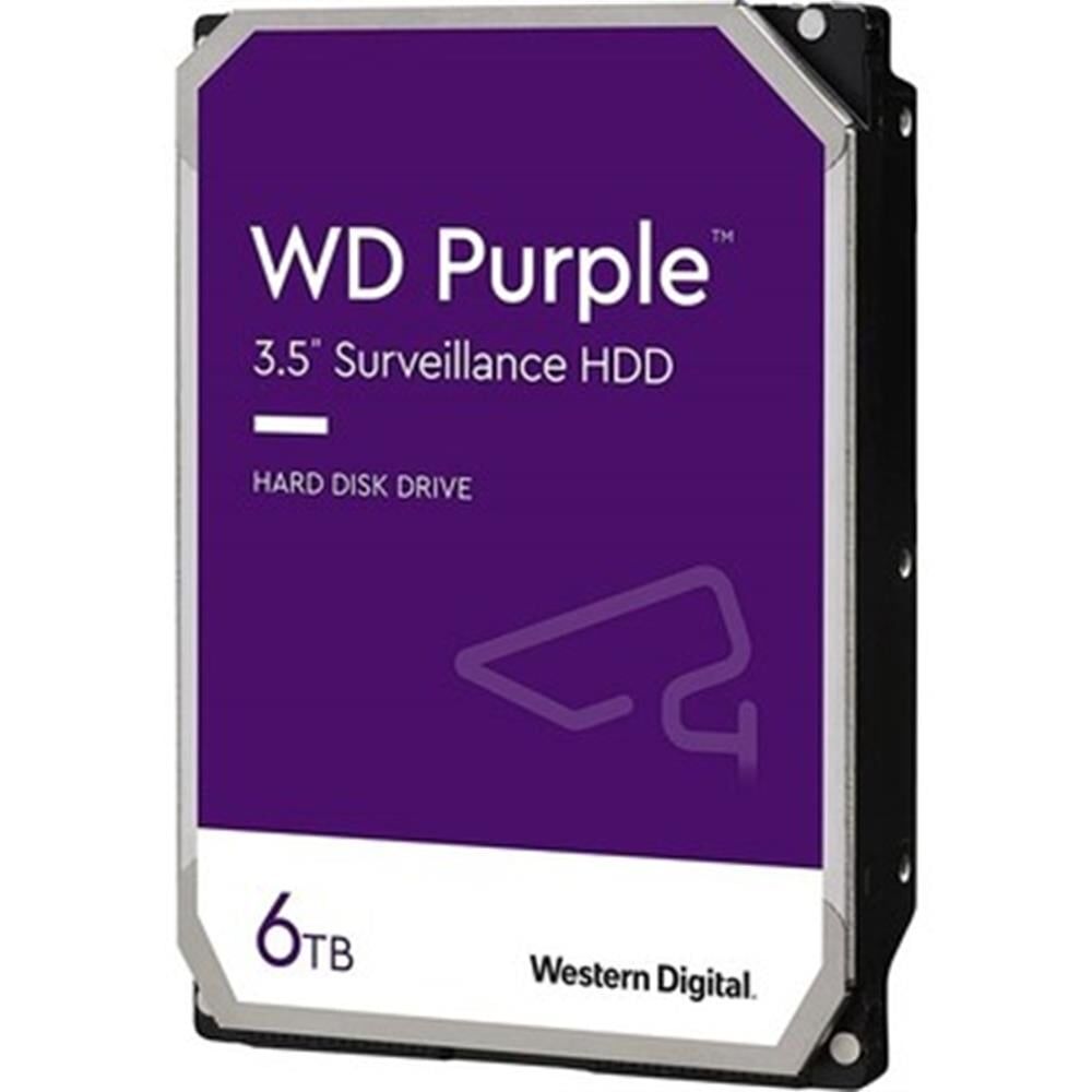WESTERN DİGİTAL Purple 6TB 5400rpm 256MB Sata3 7/24 Güvenlik 3.5'' Harddisk (WD63PURZ)