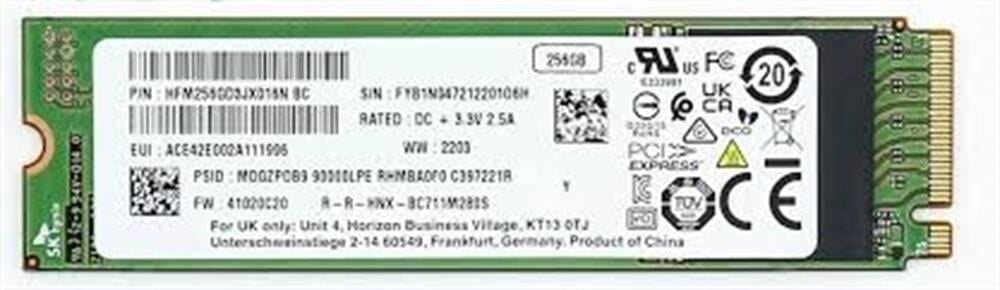 SK HYNİX BC711 256GB NVMe SSD HFM256GD3GX013N-BA Kutusuz Tray