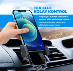 WOYAX by DEJİ WY-HR06 Kancalı Araç İçi Premium Telefon Tutucu Araba Telefon Tutacağı