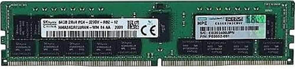 HPE 64GB 2Rx4 PC4-3200AA-R Smart Kit Sunucu Ram P07650-B21 DDR4