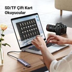 UGREEN 15214 7 in 1 USB-C to 4K HDMI 100W PD 2*USB SD/MicroSD Kart Okuyucu Dönüştürücü Çoklayıcı Hub