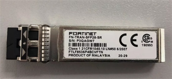 FORTİNET FN-TRAN-SFP28-SR 25GE/10GE Dual Rate SFP28 Transceiver SFP-25G-SR 850nm 32GB 32G Alıcı-Veri