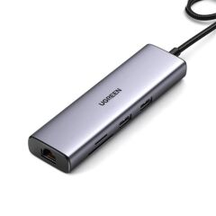 UGREEN 90568 7 in 1 1000Mbps Gigabit Ethernet HDMI Kart Okuyucu USB Çoklayıcı Hub Adaptör