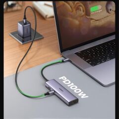 UGREEN 90568 7 in 1 1000Mbps Gigabit Ethernet HDMI Kart Okuyucu USB Çoklayıcı Hub Adaptör