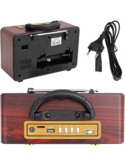 MAGİCVOİCE MV-114BT USB/SD/FM/Bluetooth Destekli Tek Hoparlörlü Nostaljik Radyo