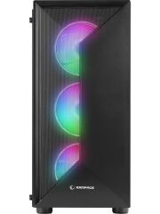 RAMPAGE TRIANGLE 4*12cm Auto RGB Fan Tempered Glass Mid-Tower Gaming Oyuncu Kasası