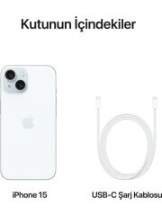 APPLE iPhone 15 256GB Mavi Cep Telefonu MTP93TU/A