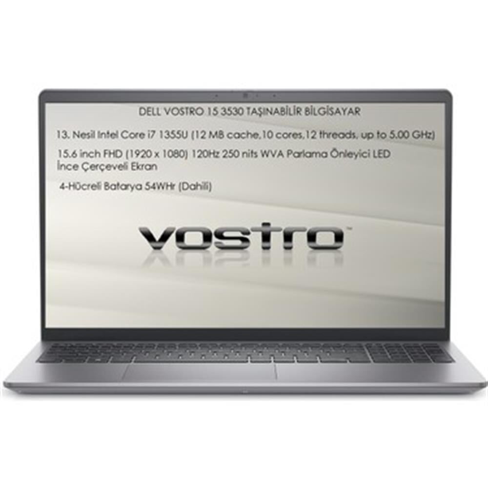 DELL Vostro 3530 43211503/1000840215 i7-1355U 8GB 512GB SSD 15.6'' FHD FreeDos Dizüstü Bilgisayar