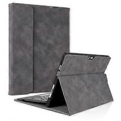 MİCROSOFT Surface Pro 9 Pu İçin Deri Klavye Kılıfı Ayarlanabilir Stand Düşmez Tablet Kapağı