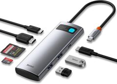 BASEUS StarJoy 7-Port HUB Type-C to HDMI4K@60Hz*1+USB3.0*3+PD*1+SD/TF*1 Space Grey B00030708811-00