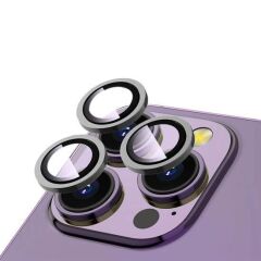 ZORE APPLE iPhone 15 Pro 15 Pro Max Titanyum Gray CL-12 Premium Safir Parmak İzi Bırakmayan Anti-Reflective Kamera Lens Koruyucu