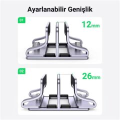 UGREEN 60643 LP258 Masaüstü Alüminyum Çift Yuvalı Dikey Macbook Laptop Notebook Standı