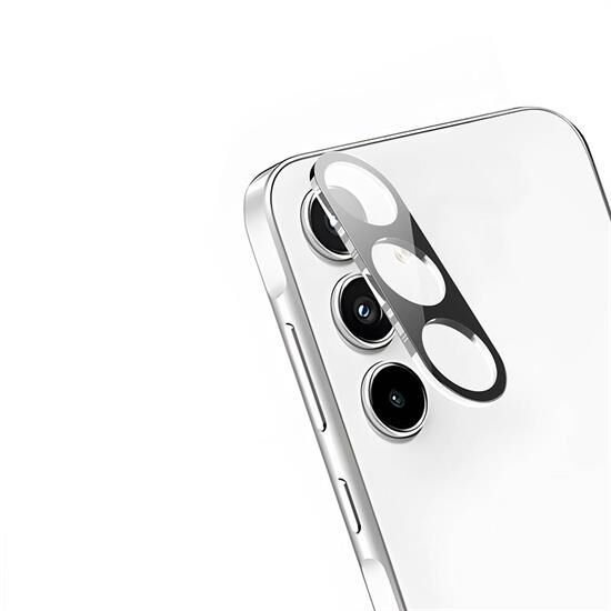 ZORE SAMSUNG Galaxy A35 5G Siyah 3D Kamera Camı Kamera Lens Koruyucu