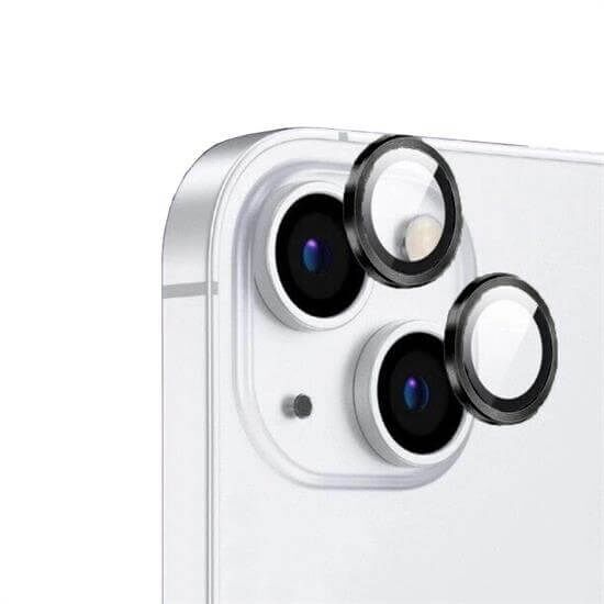 ZORE APPLE iPhone 14 14 Plus Siyah CL-12 Premium Safir Parmak İzi Bırakmayan Anti-Reflective Kamera Lens Koruyucu