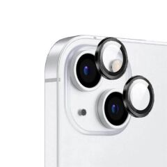 ZORE APPLE iPhone 14 14 Plus Siyah CL-12 Premium Safir Parmak İzi Bırakmayan Anti-Reflective Kamera Lens Koruyucu