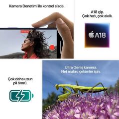 APPLE iPhone 16 128GB Pembe Cep Telefonu MYEA3TU/A (Apple TÜRKİYE Garantili)