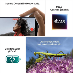 APPLE iPhone 16 256GB Beyaz Cep Telefonu MYEF3TU/A (Apple TÜRKİYE Garantili)