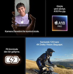 APPLE iPhone 16 Pro 128GB Çöl Titanium Cep Telefonu MYNF3TU/A (Apple TÜRKİYE Garantili)