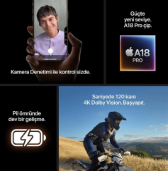 APPLE iPhone 16 Pro 256GB Beyaz Titanium Cep Telefonu MYNJ3TU/A (Apple TÜRKİYE Garantili)