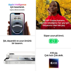 APPLE iPhone 16e 128GB Siyah Cep Telefonu MD1Q4TU/A (Apple TÜRKİYE Garantili)