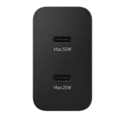 SAMSUNG 50W PD 25W PD USB-C İkili Güç Adaptörü 5A Kablo Hızlı Şarj Aleti Siyah 1.8metre EP-T5020XBEGW