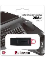 KİNGSTON 256GB Exodia USB 3.2 USB Bellek Siyah/Pembe (DTX/256GB)