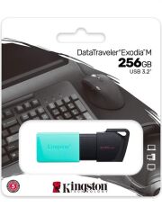 KİNGSTON 256GB Exodia M USB 3.2 USB Bellek Siyah/Teal (DTXM/256GB)