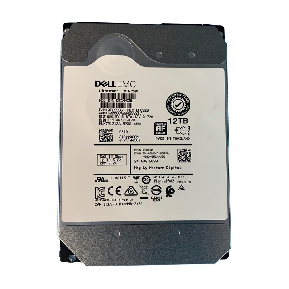 DELL 12TB 3.5'' 7.2K 6Gbps SAS Sunucu Harddisk