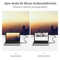 UGREEN 70321 HD135 8K 60Hz Full HD 48Gbps Yüksek Hızlı Aktarım 2.1 HDMI Kablosu 2metre