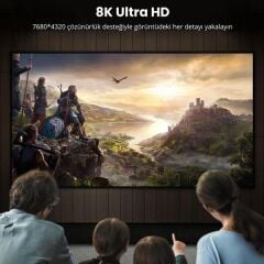 UGREEN 80393 DP114 Ultra HD 8K 60Hz Çözünürlük Displayport to Displayport 1.4 Örgülü Kablo 3metre
