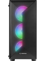 RAMPAGE TRIANGLE 4*12cm Auto RGB Fan Tempered Glass Mid-Tower Gaming Oyuncu Kasası