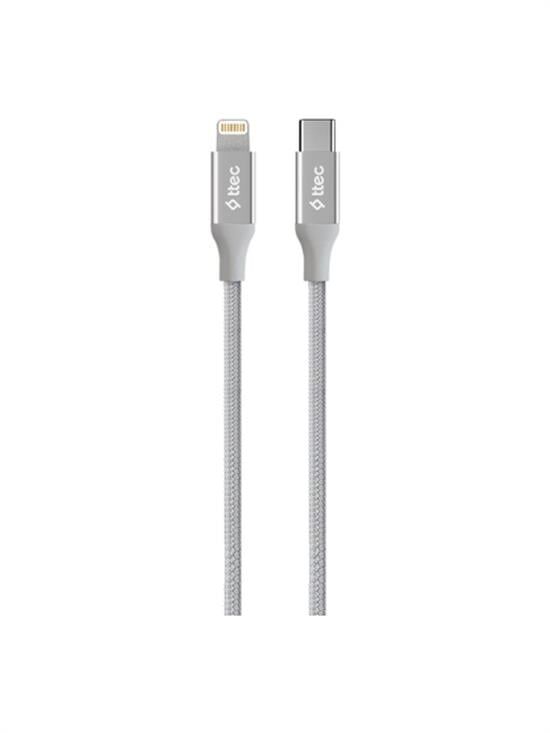 TTEC 2DK40B Lightning to Type-C 20W Şarj Kablosu Gri 1.5metre