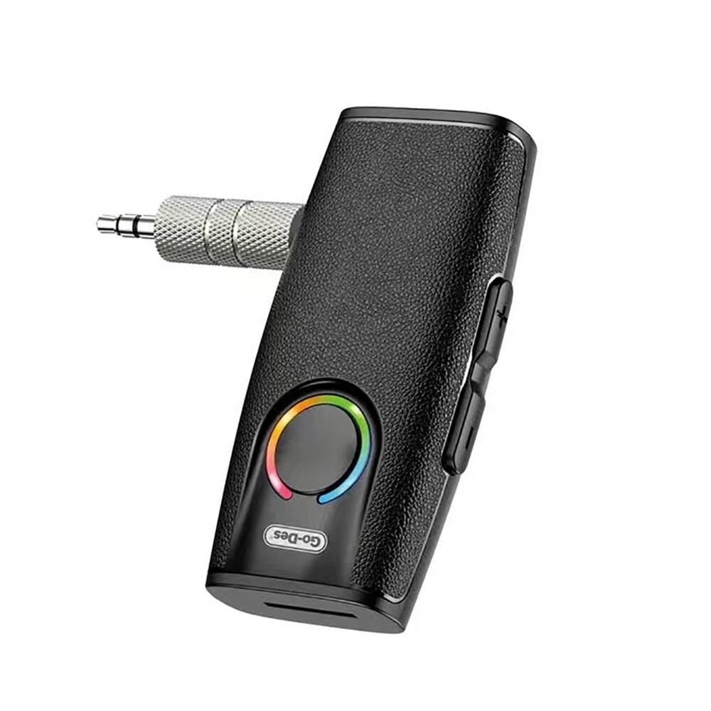 GO DES GD-BT203 Kablosuz Ses Alıcı Aux Girişli Bluetooth 5.3 Adaptör Siyah