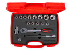 İZELTAŞ 1113 1/2” Altı Köşe Lokma Anahtar Takımı 17 Parça (U Kolsuz)