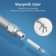 UGREEN 80459 CM372 38 in 1 Parça Alüminyum Alaşımlı Hassas Elektronikçi Tornavida Seti