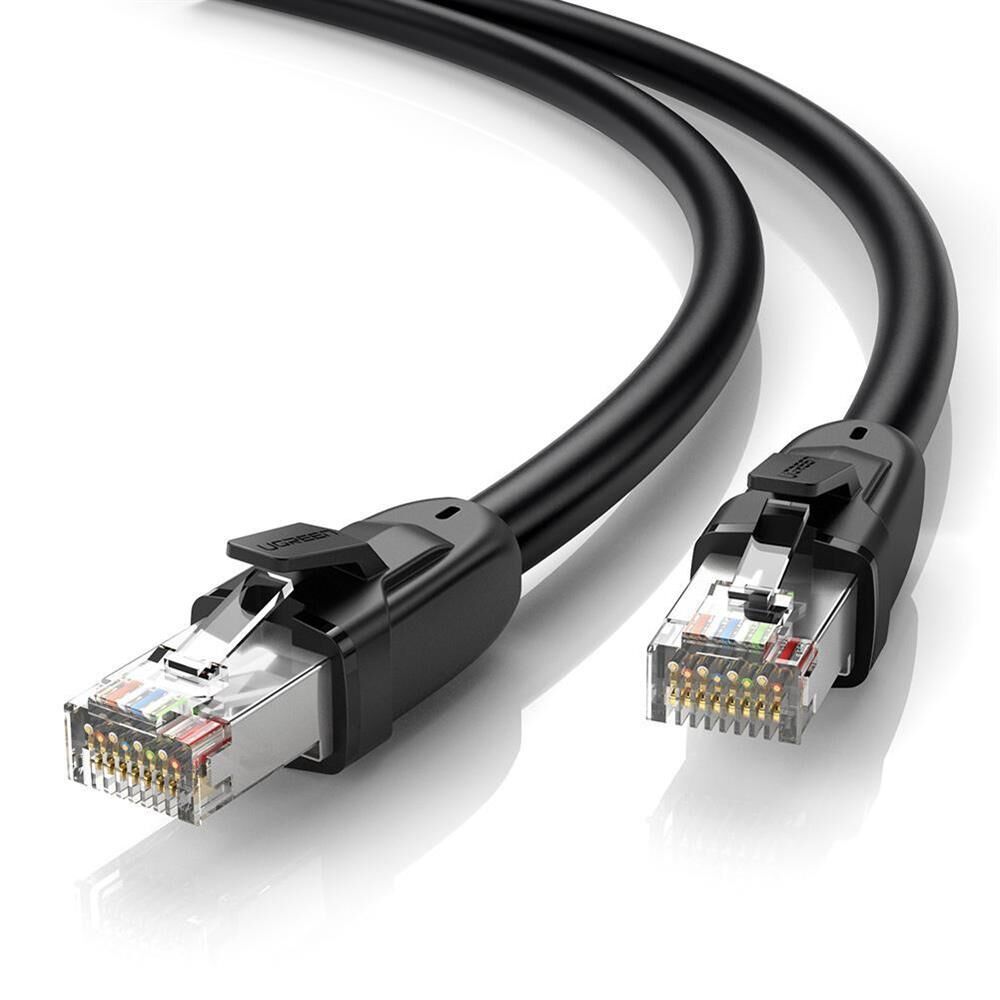 UGREEN 80728 NW121 CAT8 2000MHz Bant 25GB/s Daha Yüksek Ağ Hızı Ethernet Kablosu Siyah 20metre