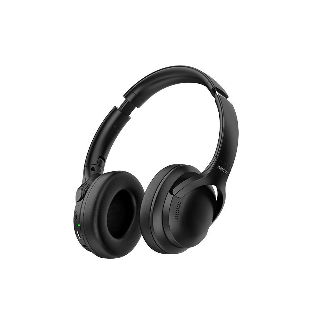 RECCİ REP-W59 Baron Serisi ANC Özellikli FM Destekli Ayarlanabilir Kulak Üstü Bluetooth Kulaklık Siyah