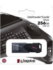 KİNGSTON 256GB Exodia Onyx USB 3.2 USB Bellek Siyah (DTXON/256GB)