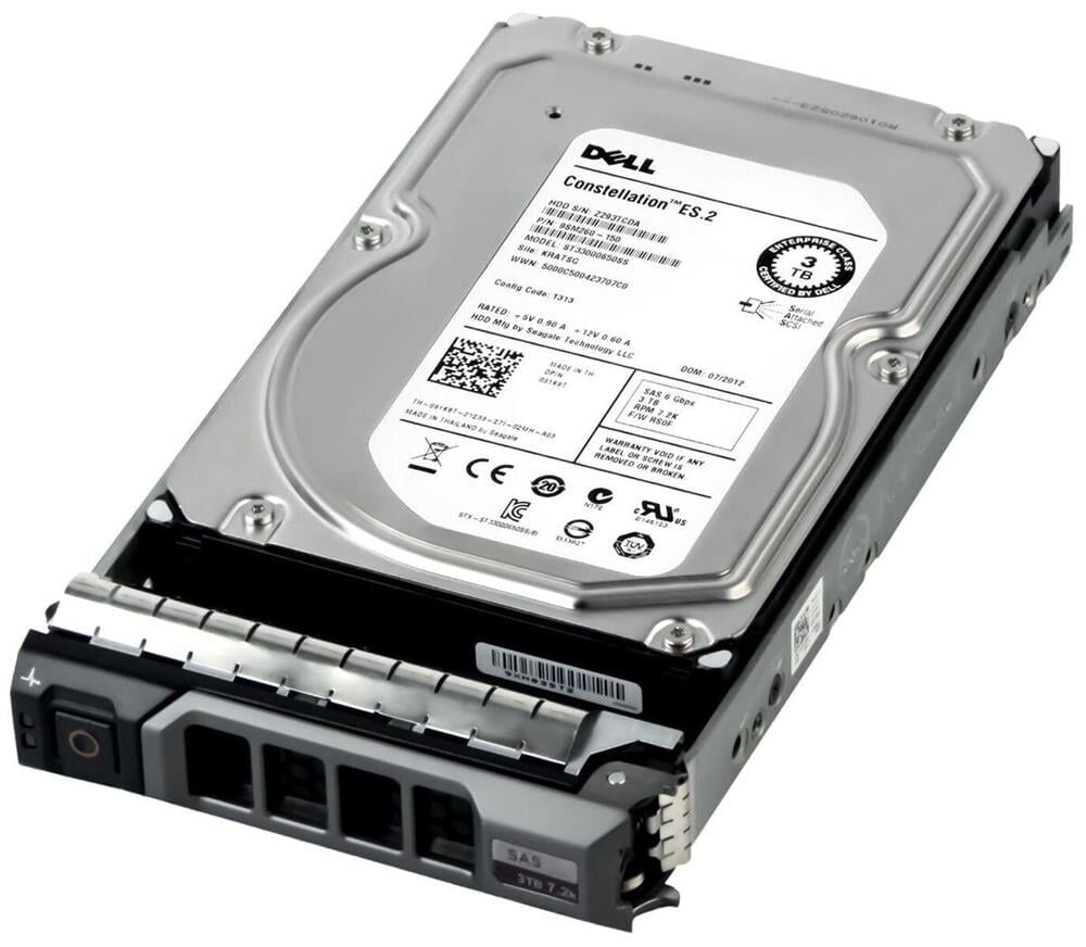 Dell 3TB 3.5- 6G SAS 7.2K HOT PLUG 091K8T Sunucu Diski