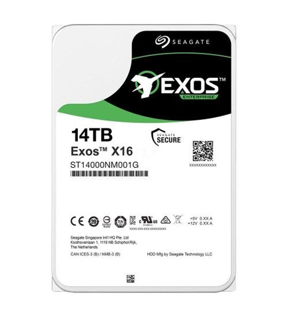 SEAGATE Exos EnterPrise X16 14TB 7200rpm 256MB Sata3 7/24 Güvenlik 3.5'' Harddisk (ST14000NM001G)