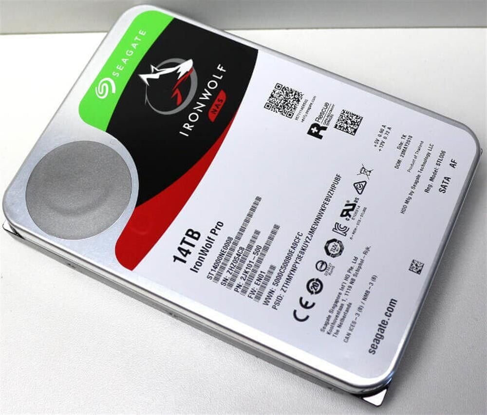 SEAGATE IronWolf Pro NAS 14TB 7200rpm 256MB 180TB/Y Sata3 NAS 3.5'' Harddisk (ST14000NE0008)
